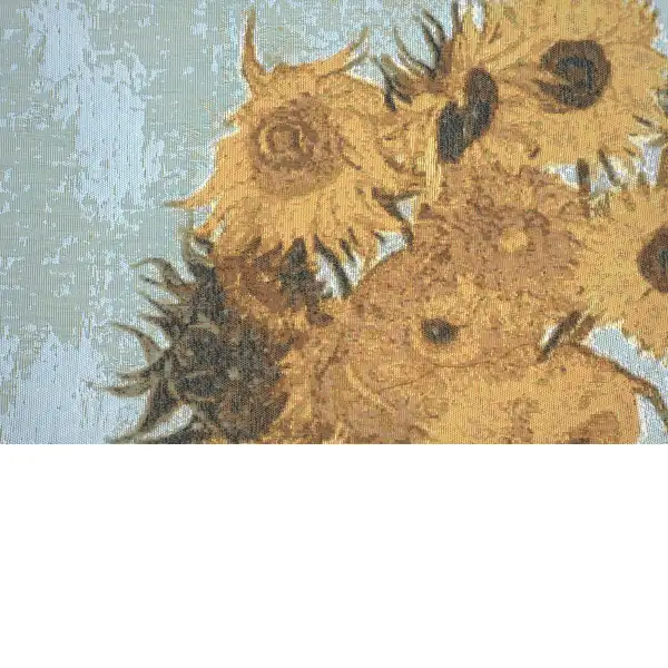 C Charlotte Home Furnishings Inc Sunflowers European Cushion Cover | Decorative Cushion Case with Cotton Viscose & Polyester | 18x18 Inch Cushion Cover for Living Room Couches | by Vincent Van Gogh | Close Up 2