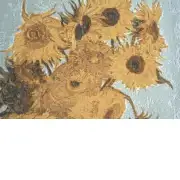 C Charlotte Home Furnishings Inc Sunflowers European Cushion Cover | Decorative Cushion Case with Cotton Viscose & Polyester | 18x18 Inch Cushion Cover for Living Room Couches | by Vincent Van Gogh | Close Up 4