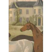 Five English Horses French Wall Tapestry | Close Up 1