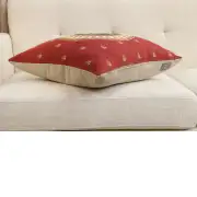 Red Napoleon French Couch Cushion | Close Up 3