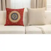 Red Napoleon Tapestry Cushion Cover - 18 in. x 18 in. Cotton by Charlotte Home Furnishings Inc | Close Up 5