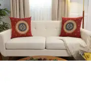 Red Napoleon Tapestry Cushion Cover - 18 in. x 18 in. Cotton by Charlotte Home Furnishings Inc | Close Up 5
