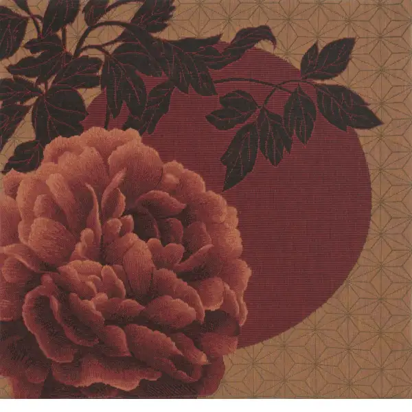 Red Peonies Cushion | Close Up 1