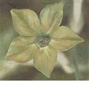 Green Star Flower French Couch Cushion | Close Up 1