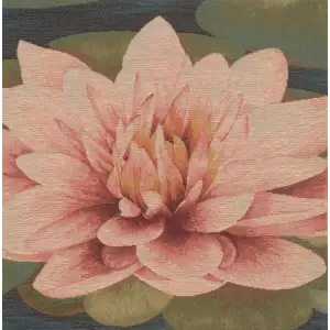 Water Lilly Flower Tapestry Cushion Cover - 19 in. x 19 in. Cotton/Viscose/Polyester by Charlotte Home Furnishings Inc