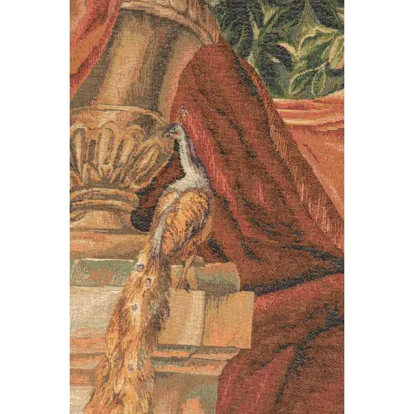 Bouquet Au Drape II French Wall Tapestry - 60 in. x 60 in. Wool/cotton/others by Charlotte Home Furnishings | Close Up 2