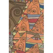 L'Attente Klimt A Droite Or French Wall Tapestry - 18 in. x 38 in. Cotton/Viscose/Polyester by Gustav Klimt | Close Up 2