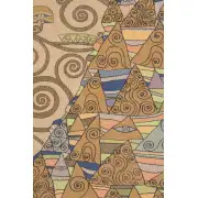 L'Attente Klimt A Droite Clair French Wall Tapestry - 18 in. x 38 in. Cotton/Viscose/Polyester by Gustav Klimt | Close Up 2
