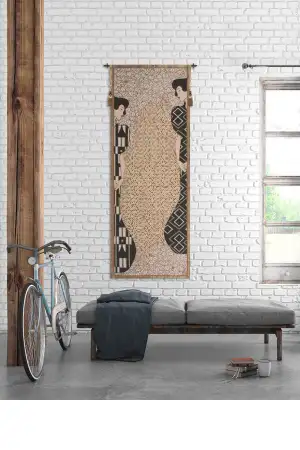 Klimt Silhouettes French Wall Tapestry
