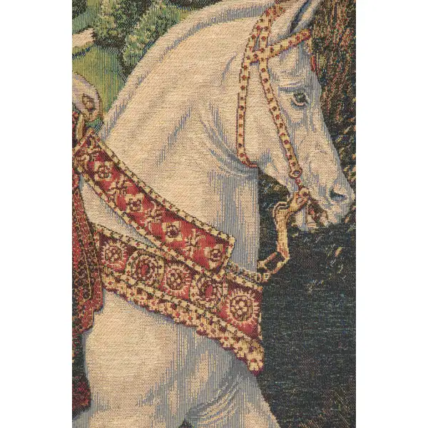 Melchior French Wall Tapestry - 28 in. x 38 in. Wool/cotton/others by Benozzo Gozzoli | Close Up 2