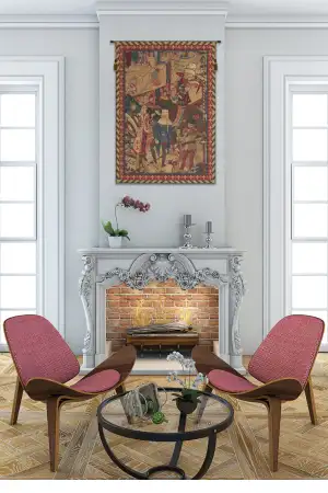 Le Tournai I Vertical French Tapestry