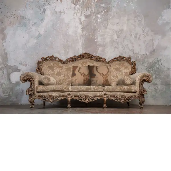 Deer Doe and Stag French Couch Cushion | Life Style 1