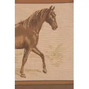 Horse Belt French Couch Cushion | Close Up 2