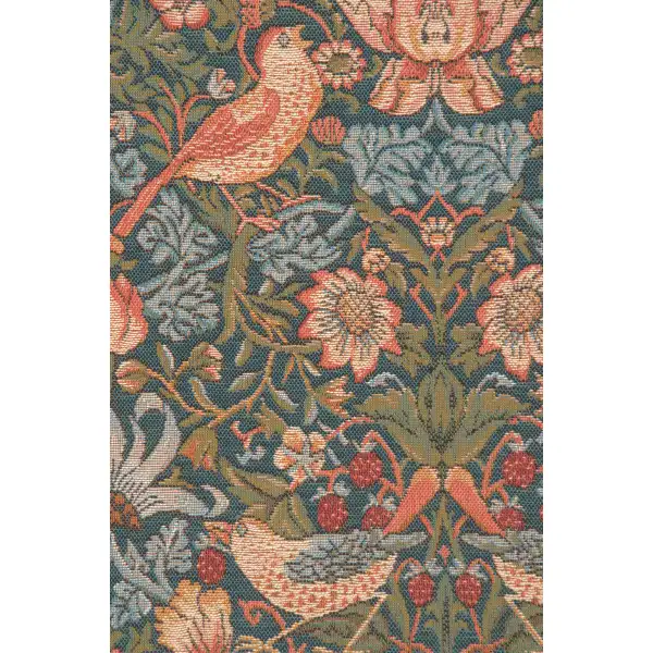 C Charlotte Home Furnishings Inc Birds Face to Face II French Tapestry Cushion - 19 in. x 19 in. Cotton by William Morris | Close Up 2