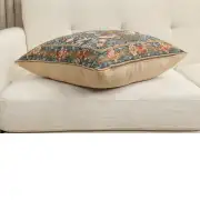 C Charlotte Home Furnishings Inc Birds Face to Face II French Tapestry Cushion - 19 in. x 19 in. Cotton by William Morris | Close Up 3