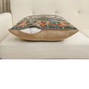 C Charlotte Home Furnishings Inc Birds Face to Face II French Tapestry Cushion - 19 in. x 19 in. Cotton by William Morris | Close Up 4