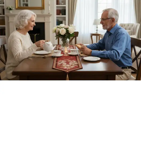 Aubusson Red Decorative Table Mat | Life Style 2