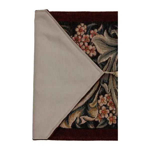 William Morris Red Large Decorative Table Mat | Close Up 4