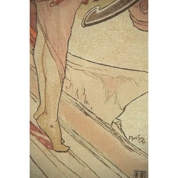 Dance by Mucha French Tapestry | Close Up 2