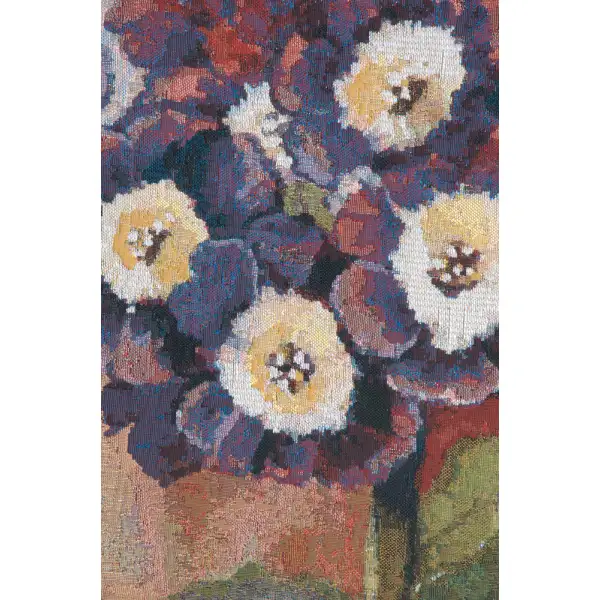 Primula Belgian Tapestry Wall Hanging - 44 in. x 72 in. CottonWool by Charlotte Home Furnishings | Close Up 1