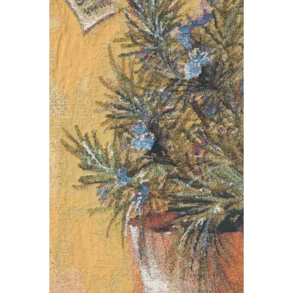 Rosemary Belgian Tapestry Wall Hanging - 17 in. x 28 in. Cotton/Viscose/Polyester by Charlotte Home Furnishings | Close Up 1