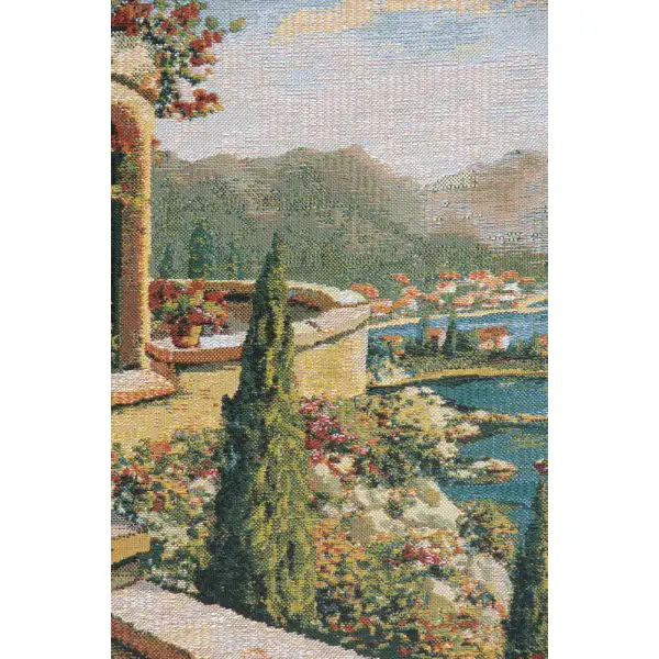 Capri Mini Belgian Tapestry Wall Hanging - 20 in. x 26 in. Cotton/Viscose/Polyester by Robert Pejman | Close Up 2