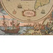 Maritime Map French Wall Tapestry | Close Up 1