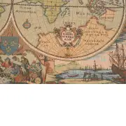 Maritime Map French Wall Tapestry | Close Up 2