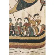 Bayeux Navigio Belgian Tapestry Wall Hanging - 32 in. x 14 in. Cotton/Viscose/Polyester by Charlotte Home Furnishings | Close Up 1