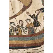 Bayeux Navigio Belgian Tapestry Wall Hanging - 32 in. x 14 in. Cotton/Viscose/Polyester by Charlotte Home Furnishings | Close Up 2