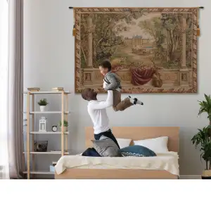 Verdure Au Chateau II French Wall Tapestry - 44 in. x 34 in. Wool/cotton/others by Charlotte Home Furnishings Inc
