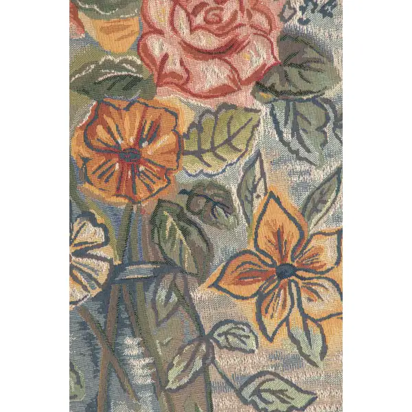 Modern Style Bouquet French Wall Tapestry - 44 in. x 58 in. Wool/cotton/others by Charlotte Home Furnishings | Close Up 2