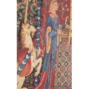 The Hearing L'ouie Belgian Tapestry Wall Hanging - 18 in. x 25 in. cottonampViscose by Charlotte Home Furnishings | Close Up 1