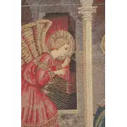 Annunciation With Gold Lurex European Tapestries - 26 in. x 20 in. Cotton/Viscose/Polyester by Fran Angelio | Close Up 1