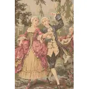 Society In The Park Belgian Tapestry Wall Hanging - 67 in. x 27 in. Cotton by Francois Boucher | Close Up 1