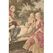 Society In The Park Belgian Tapestry Wall Hanging - 67 in. x 27 in. Cotton by Francois Boucher | Close Up 2