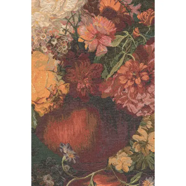 Grand Bouquet Flamand French Wall Tapestry - 58 in. x 78 in. Wool/cotton/others by Charlotte Home Furnishings | Close Up 1