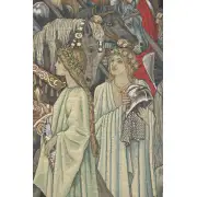 The Holy Grail Belgian Tapestry Wall Hanging - 52 in. x 37 in. Cotton/Viscose/Polyester by William Morris | Close Up 1