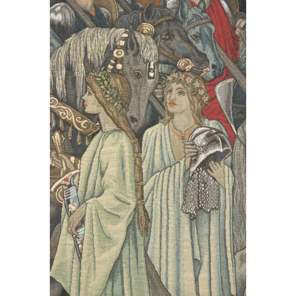 The Holy Grail Belgian Tapestry Wall Hanging - 52 in. x 37 in. Cotton/Viscose/Polyester by William Morris | Close Up 1