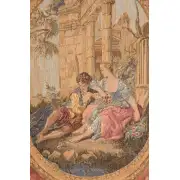 Medallion Serenade Rouge French Wall Tapestry - 44 in. x 58 in. Wool/cotton/others by Francois Boucher | Close Up 1