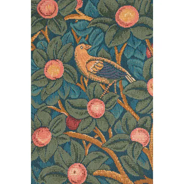 Woodpecker With Verse French Wall Tapestry - 19 in. x 40 in. Cotton/Viscose/Polyester by William Morris | Close Up 1