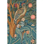 Woodpecker With Verse French Wall Tapestry - 19 in. x 40 in. Cotton/Viscose/Polyester by William Morris | Close Up 2