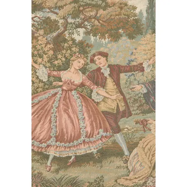 Scenes Galantes Italian Tapestry - 56 in. x 23 in. Cotton/Viscose/Polyester by Francois Boucher | Close Up 1