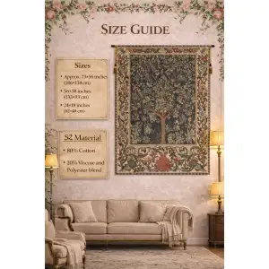 Tree Of Life I Belgian Tapestry Wall Hanging - 18 in. x 24 in. Cotton by William Morris