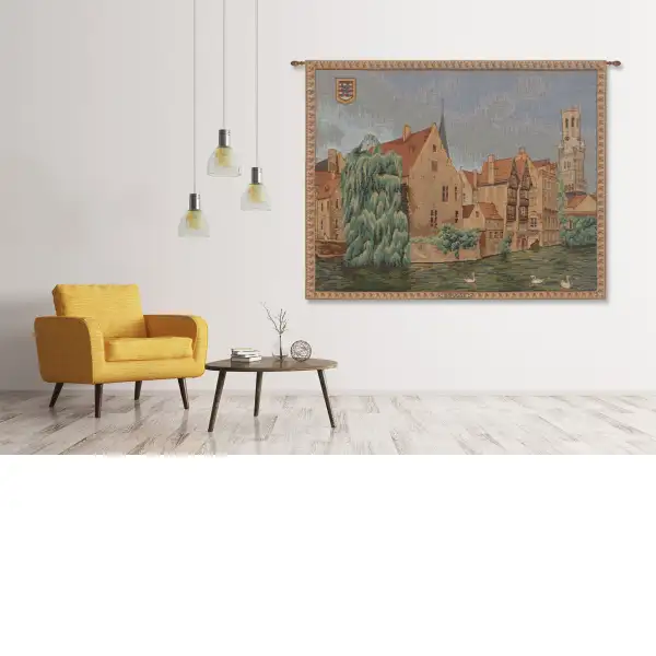 Brugges Riverside French Wall Tapestry | Life Style 1