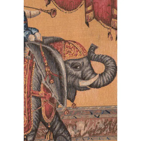 Grotesque Elephant French Wall Tapestry - 44 in. x 58 in. Wool/cotton/others by Charlotte Home Furnishings | Close Up 1