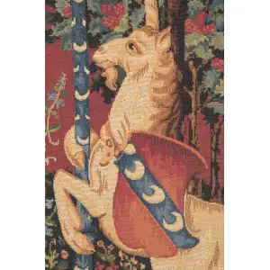 Unicorn Sitting Belgian Cushion Cover - 18 in. x 18 in. Cotton by Charlotte Home Furnishings Inc