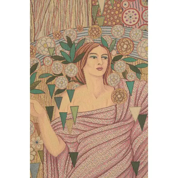 Primavera Vertical Italian Tapestry - 50 in. x 70 in. Cotton/Viscose/Polyester by Galileo Chini | Close Up 1