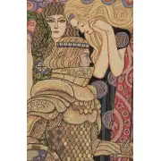 The Knight With The Tree Of Life Italian Tapestry - 52 in. x 36 in. Cotton/Viscose/Polyester by Gustav Klimt | Close Up 1