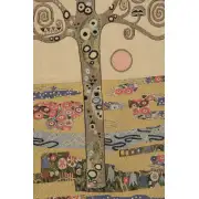 The Knight With The Tree Of Life Italian Tapestry - 52 in. x 36 in. Cotton/Viscose/Polyester by Gustav Klimt | Close Up 2